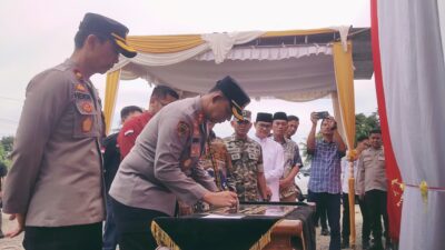 Kapolres Mura Resmikan Renovasi Kantor Polsek STL Ulu Terawas
