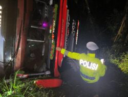 Di Kabupaten Lahat: Laporan Warga ke 110 Picu Evakuasi Bus Masuk Jurang