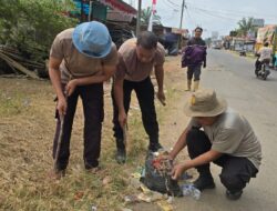 Sambut HUT RI ke-81, Polsek BTS Ulu Bersama Kecamatan dan Karang Taruna Gelar Aksi Gotong Royong Belida Asri