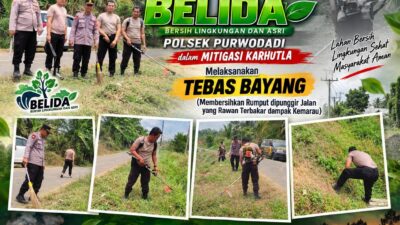 Tekan Risiko Karhutla, Polsek Purwodadi Gelar Program Belida dan Tebas Bayang